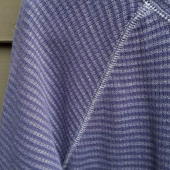 J Jill Blue Stripe Cotton Knit Dress Size Medium - Picture 7 of 11